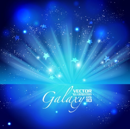 Free Blue Light Galaxy Vector Background 02 - TitanUI