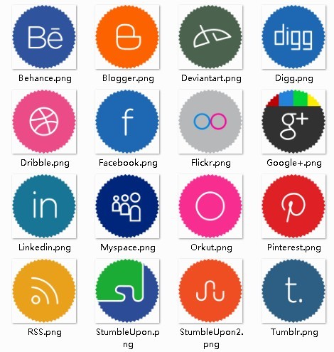 20 Simple Social Media Badge Icons