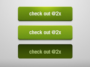 3D Green Web Buttons PSD