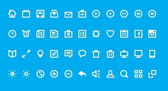 44 Simple & Small Web Icons PSD