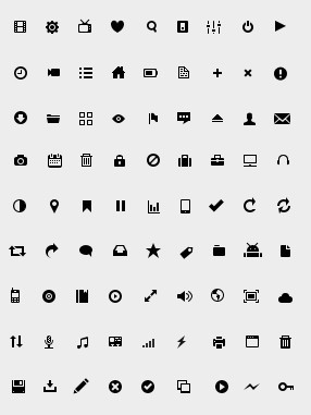 81 Dark Glyph Icon Set