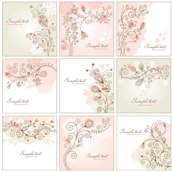 Abstract Flower Backgrounds 01