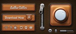 Amazing UI Elements with Leather Texture