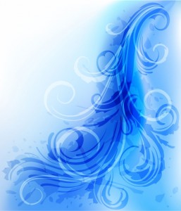 Blue Feather-Like Pattern Vector Background