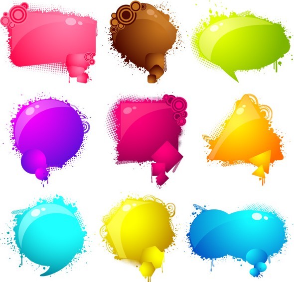 Brilliant Color Chat Bubbles 02