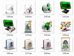 Chinese Mahjong Style System Icons