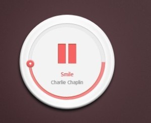 Chunky Thumb Music Player PSD