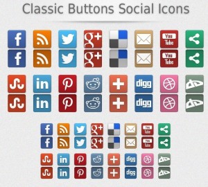 Classic Social Media Buttons