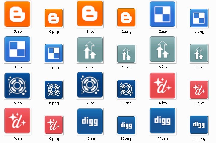 Clean Social Media Small Icons