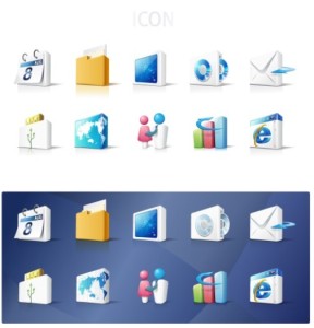 Clean Web Icons Vector