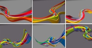 Collection Of Colorful Lines Vector