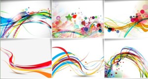 Collection of Colorful Line Vector 01