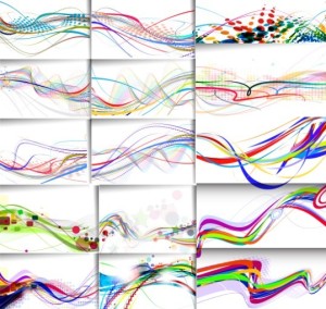 Collection of Colorful Line Vector 02