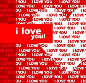 Creative I Love You Vector Background 02