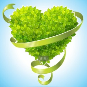 Ecology Concept Valentine's Day Vector Heart