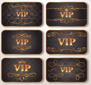 Elegant Golden Border VIP Card Vector 03