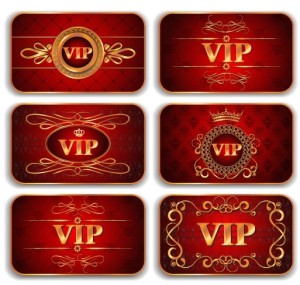 Elegant Golden Border VIP Card Vector 04