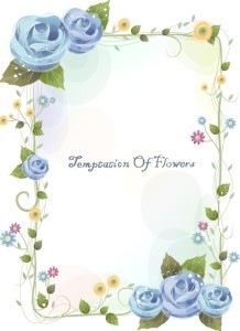 Flower and Vine Vector Border Design 02