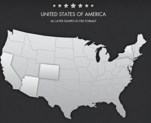 Free USA Map PSD