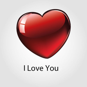 Glossy Heart Shaped Vector Clip Art