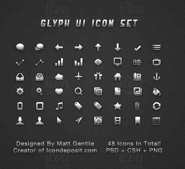 Glyph Web Icons