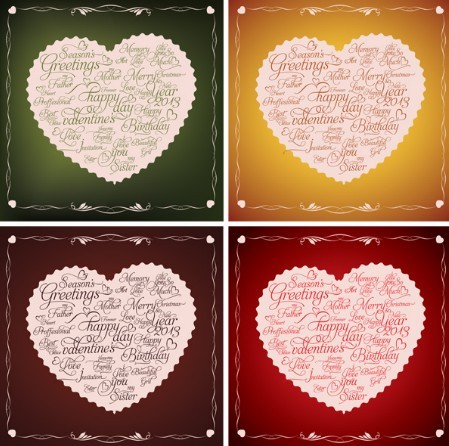 Happy Valentine’s Day Heart-Shaped Labels 01