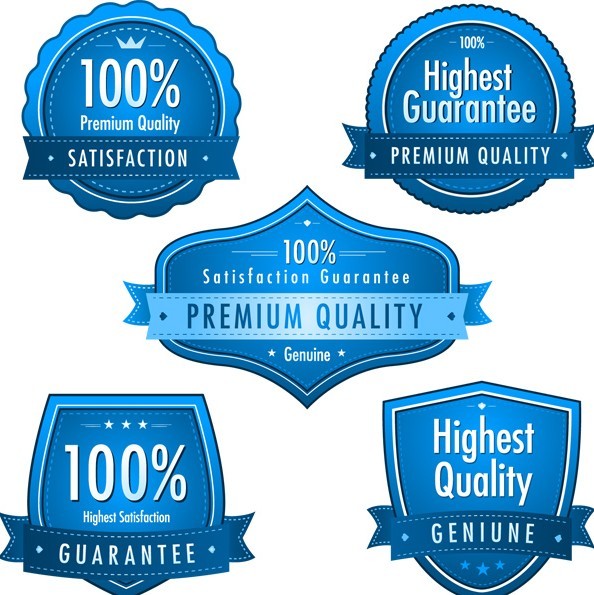 High Quality Blue Badge Vector Labels 01