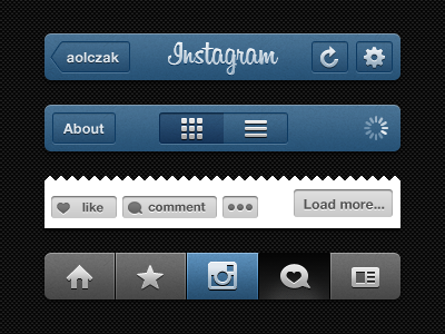 Instagram APP Gui Psd