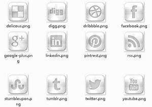 Metal Social Media Icons