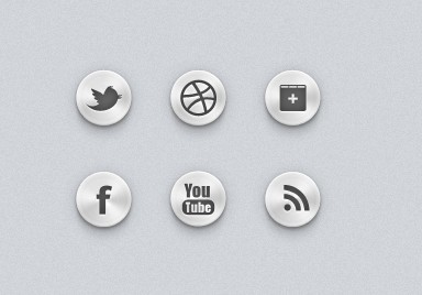 Metal Texture Social Icons