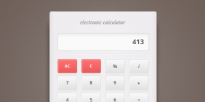 PSD Grey Electronic Calculator