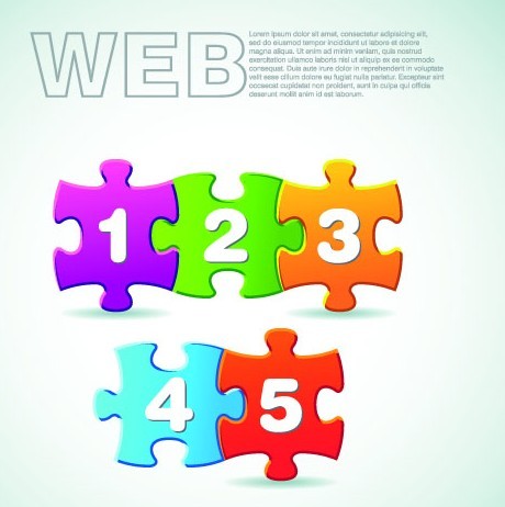 Puzzles Number Web UI Vector 03