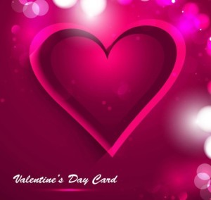 Red Valentine's Day Heart Card