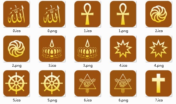 Religious Symbols Icons