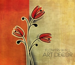 Retro Flower Wall Art Decor