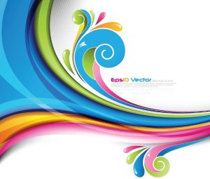 Retro Vector Color Swirls 06