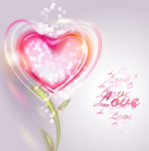 Romantic Valentine's Day Background with Pink Hearts 02