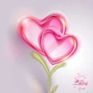 Romantic Valentine's Day Background with Pink Hearts