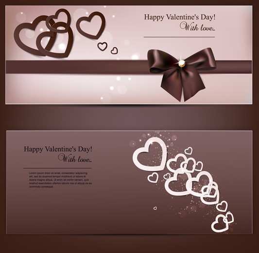 Romantic Valentine's Day Vector Banner 01