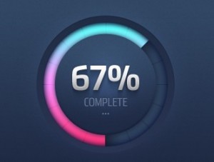 Round Progress Meter with Percentage