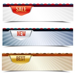 Sale, New, Best Vector Banner