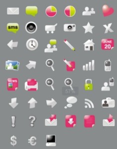 Set Of Simple Vector Web Icons