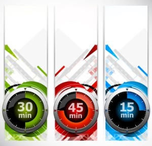 Set of Stylish Vector Banner with Countdown Timers