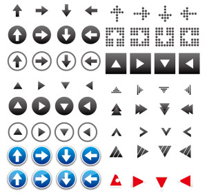 Set of Useful Arrow Symbols Vector