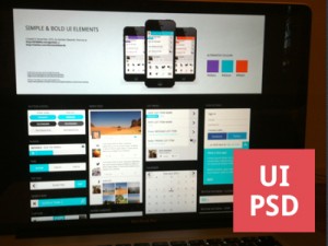 Simple Bold UI Elements PSD