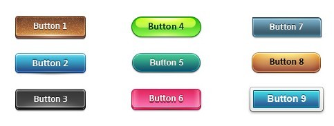 Slick Modern Buttons PSD