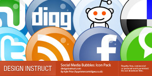 Social Media Bubble Icons