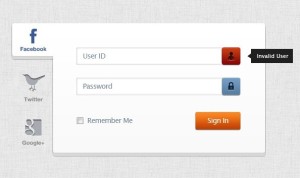 Social Media Login Form Design PSD