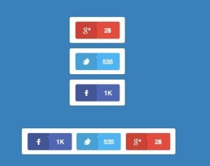 Social Media Share Buttons PSD