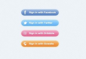 Social Media Sign In Buttons